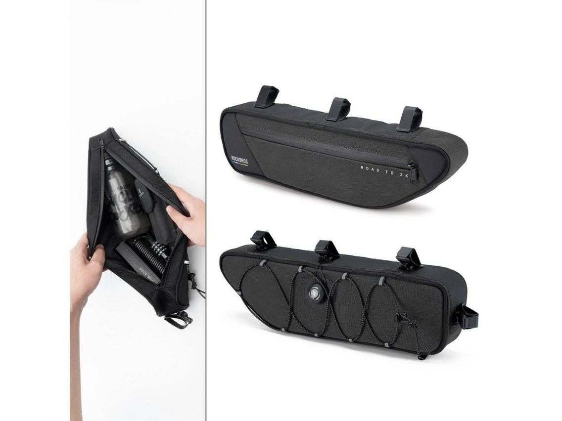 Bolsa para cuadro Rockbros TL003 ROAD TO SKY 2L Impermeable - Negra