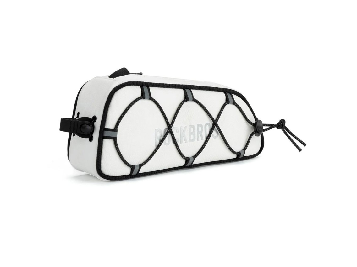 Bolsa para cuadro de bicicleta Rockbros TL004 ROAD TO SKY de 0,7 L, impermeable - Blanca