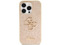Guess GUHCP14LHG4SGD case for iPhone 14 Pro - gold Glitter Script Big 4G
