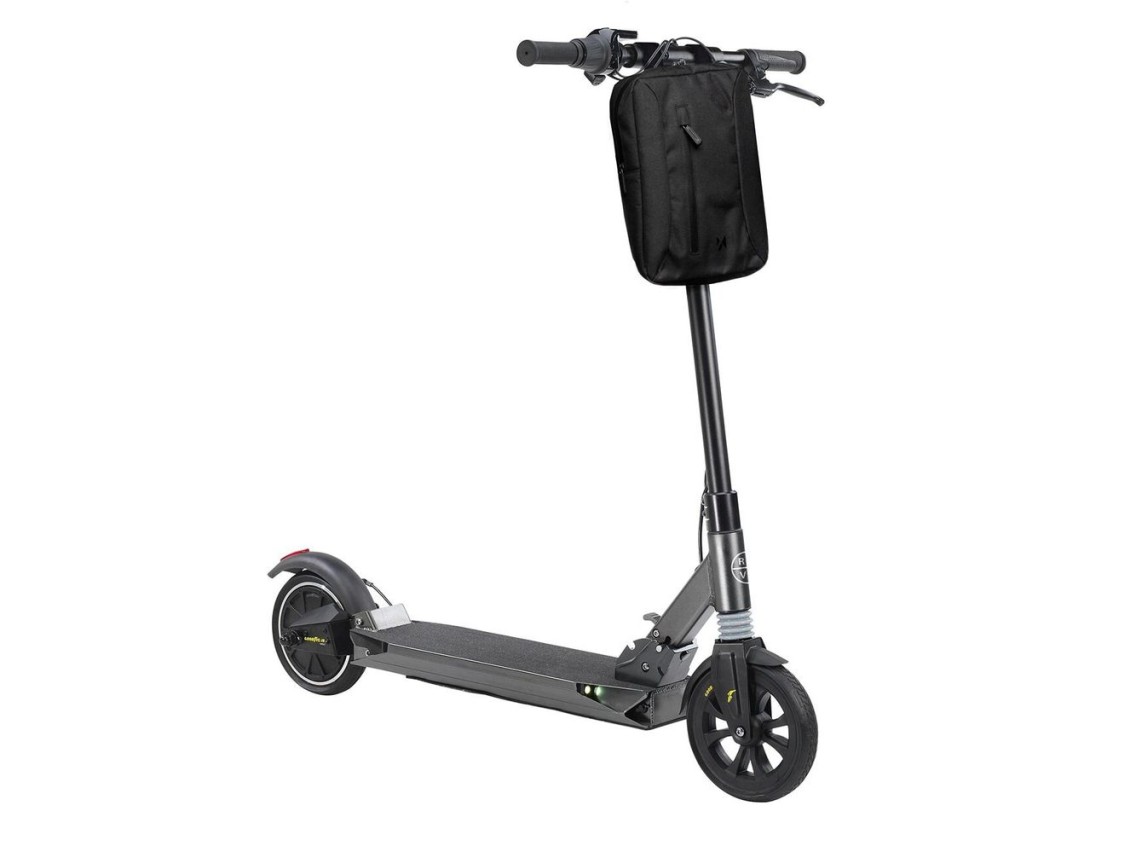Bolsa esportiva para guidão de patinete Wozinsky WSB6GR com alça de ombro, 5L - Cinza