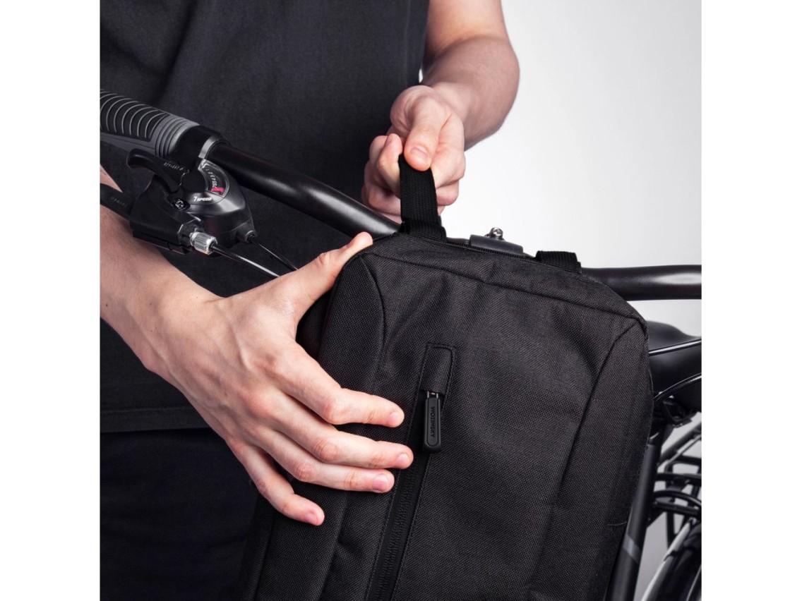 Bolsa esportiva para guidão de patinete Wozinsky WSB6GR com alça de ombro, 5L - Cinza