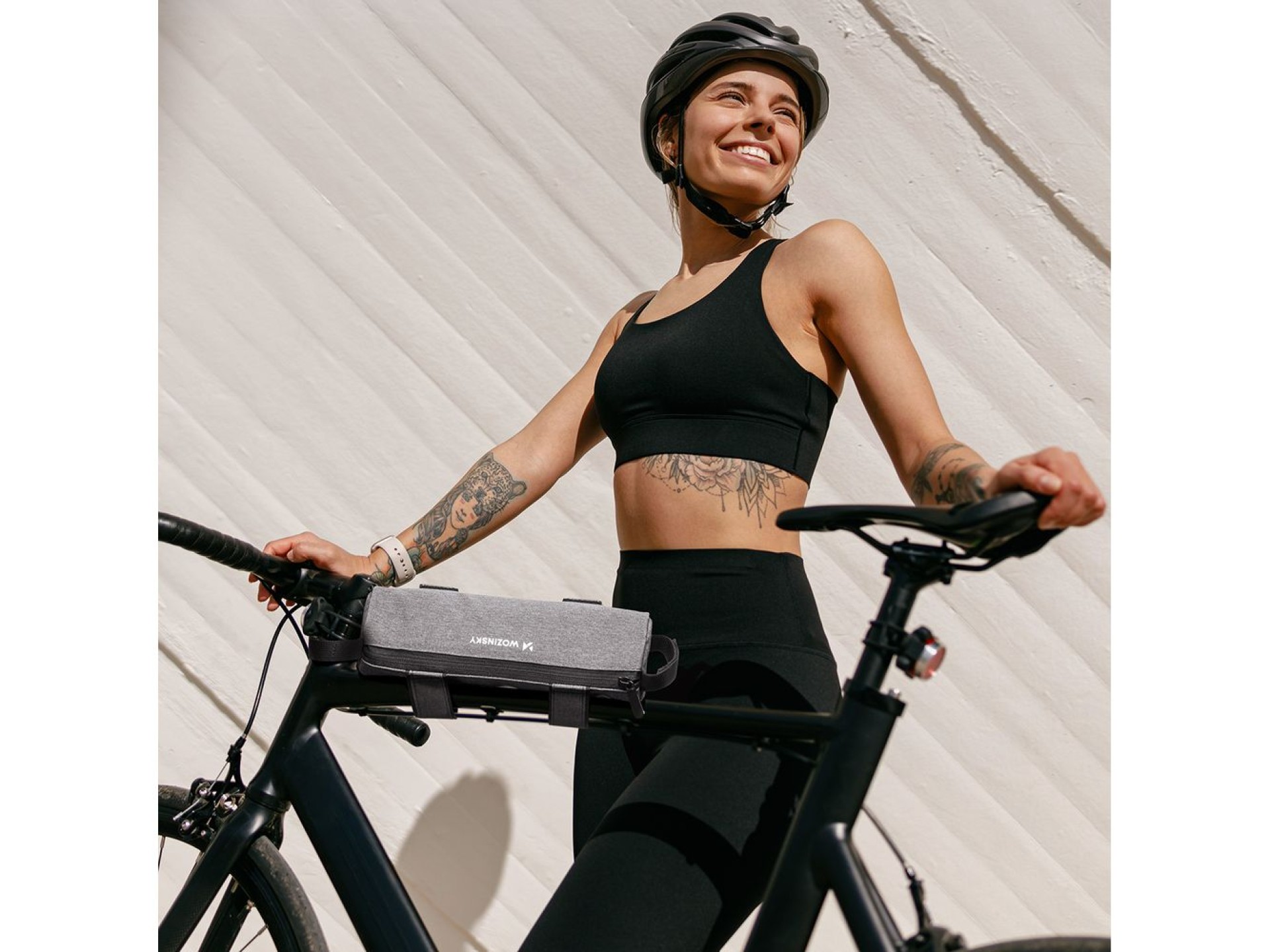 Bolsa para bicicleta Wozinsky WBB37GRB com isolamento térmico - cinza