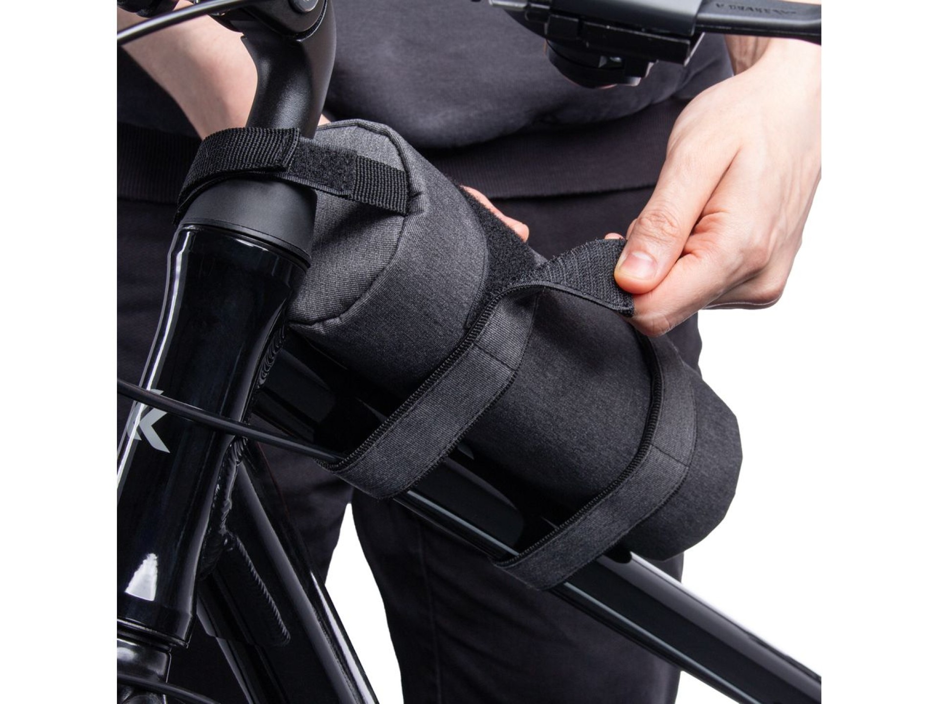 Bolsa para bicicleta Wozinsky WBB37GRB com isolamento térmico - cinza