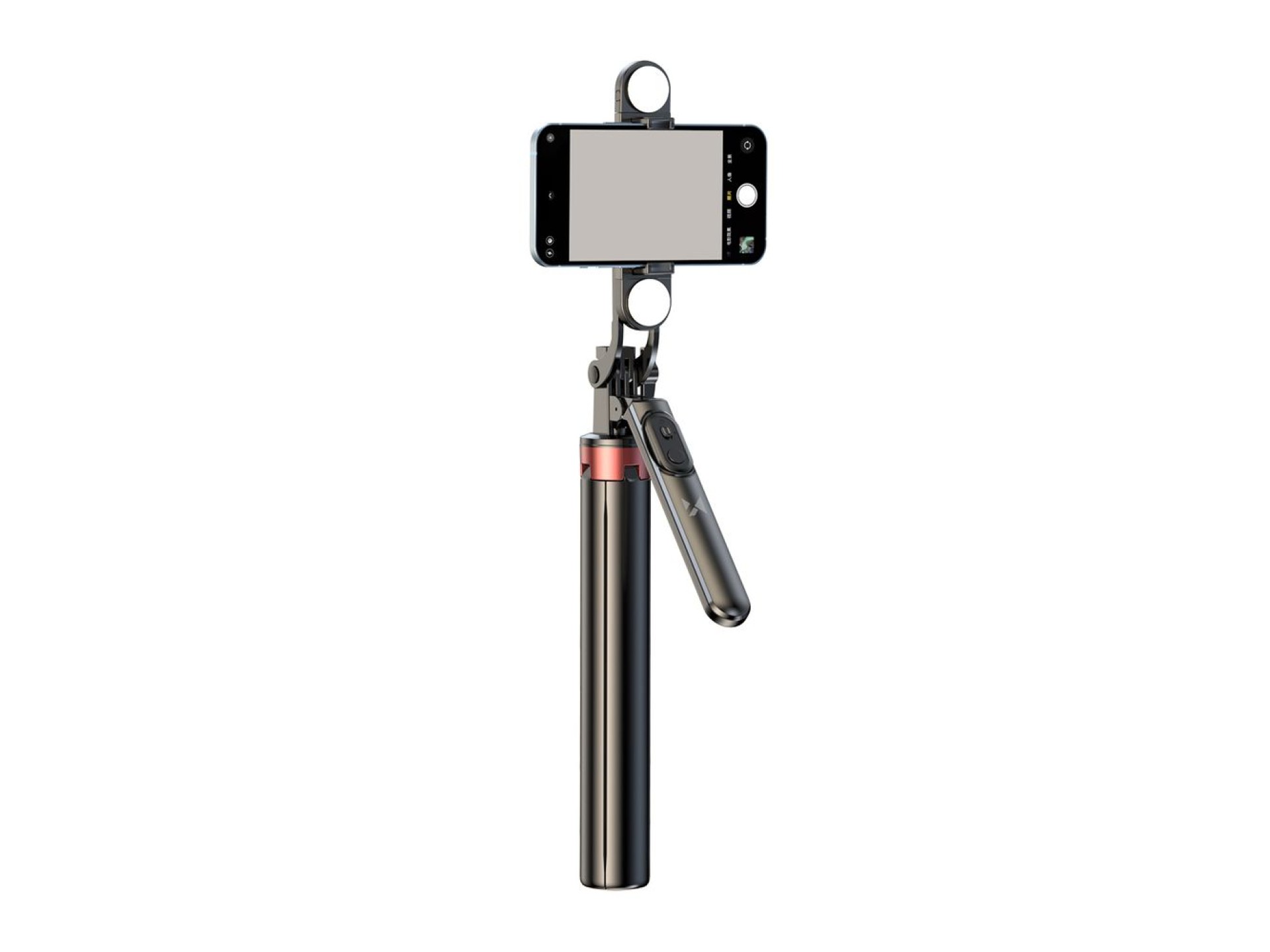 Palo selfie WH181D-Y1S, trípode telescópico de aleación de aluminio de 1,75 m con soporte doble para