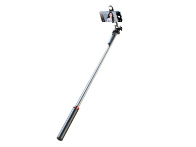 Selfie stick WH181D-Y1S 1.75m aluminum alloy telescopic tripod with dual lamp and phone holder - bla