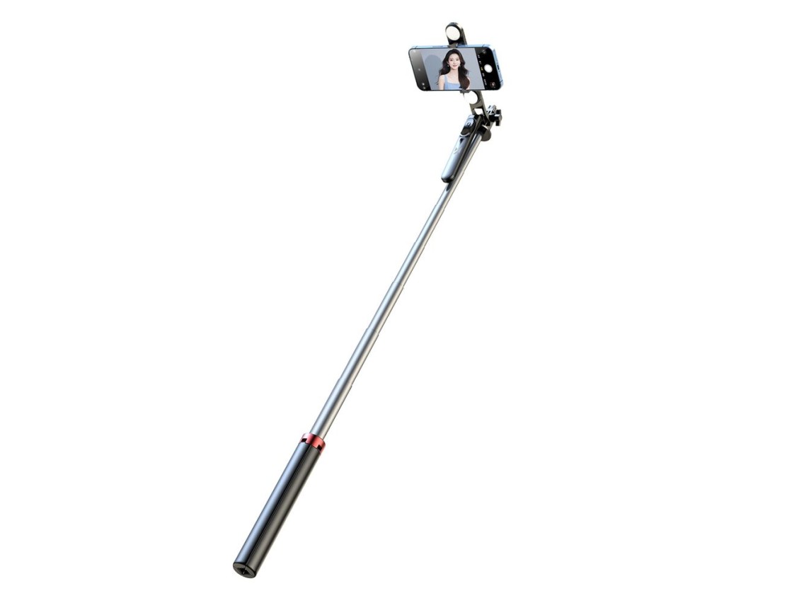 Palo selfie WH181D-Y1S, trípode telescópico de aleación de aluminio de 1,75 m con soporte doble para
