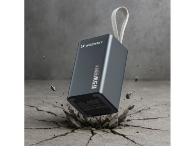 Powerbank Wozinsky K65+ 65W 30000mAh 2x USB-C, 1x USB-A 65W - gris Powerbank Wozinsky K65+ 65W 30000mAh 2x USB-C, 1x USB-A 65W - gris