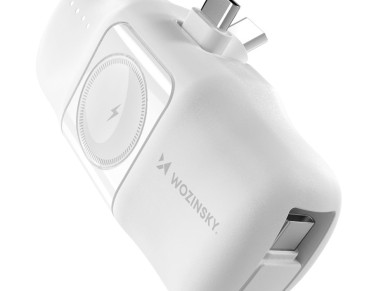 Mini batería externa Wozinsky WF16-YCS de 5000 mAh y 15 W con USB-C, cable USB-C integrado y cargado Mini batería externa Wozinsky WF16-YCS de 5000 mAh y 15 W con USB-C, cable USB-C integrado y cargado