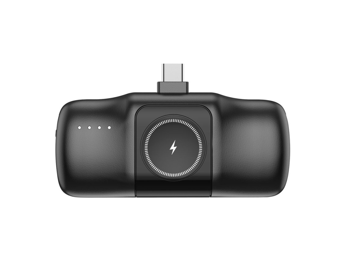 Mini batería externa Wozinsky WF16-YCS de 5000 mAh y 15 W con USB-C, cable USB-C integrado y cargado