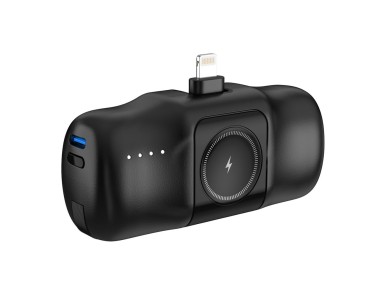 Wozinsky WF16-YLS 5000mAh 15W Lightning Mini Power Bank with Built-in USB-C Cable and Apple Watch Ch