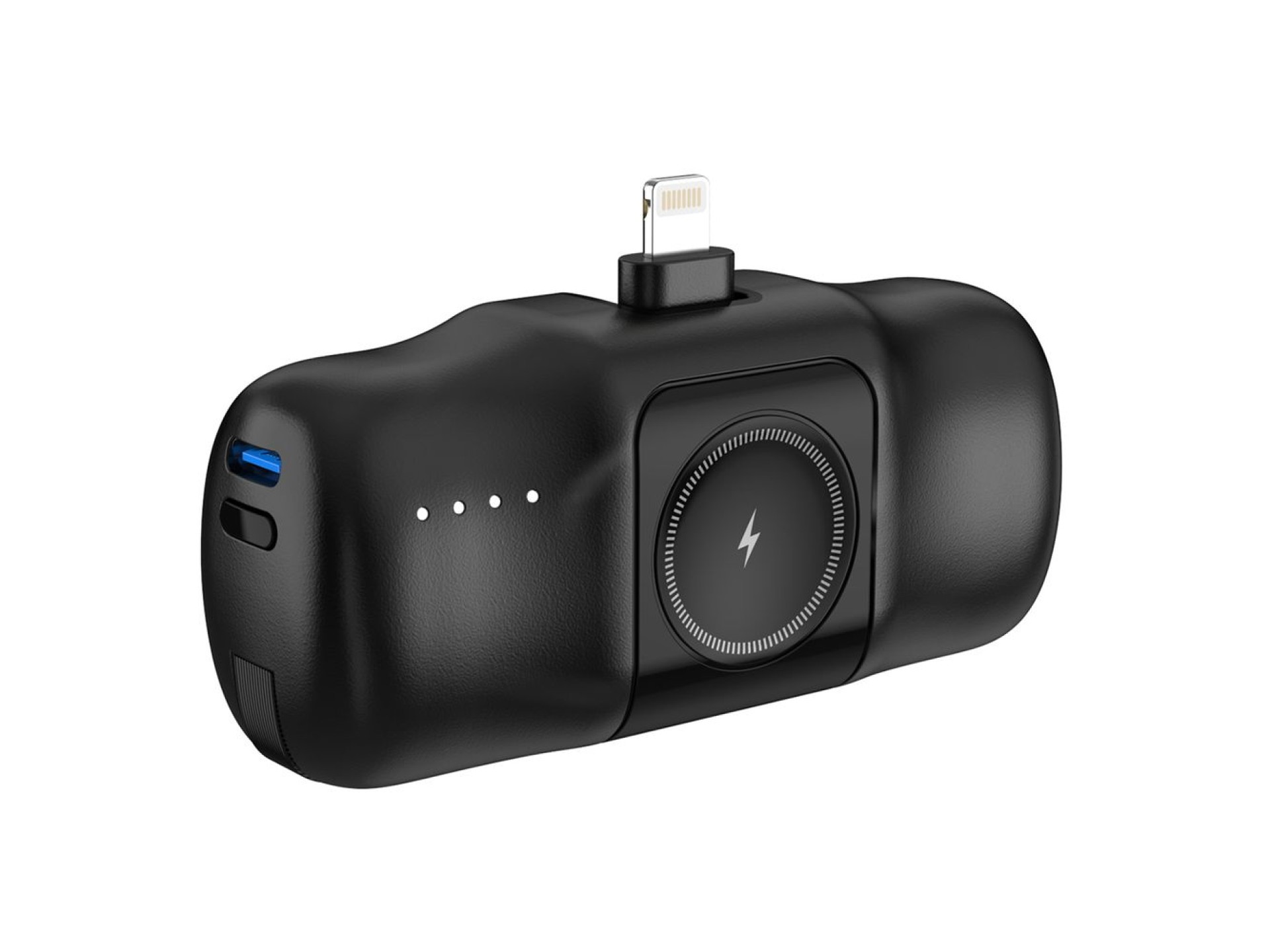 Batería externa mini Lightning Wozinsky WF16-YLS de 5000 mAh y 15 W con cable USB-C integrado y carg