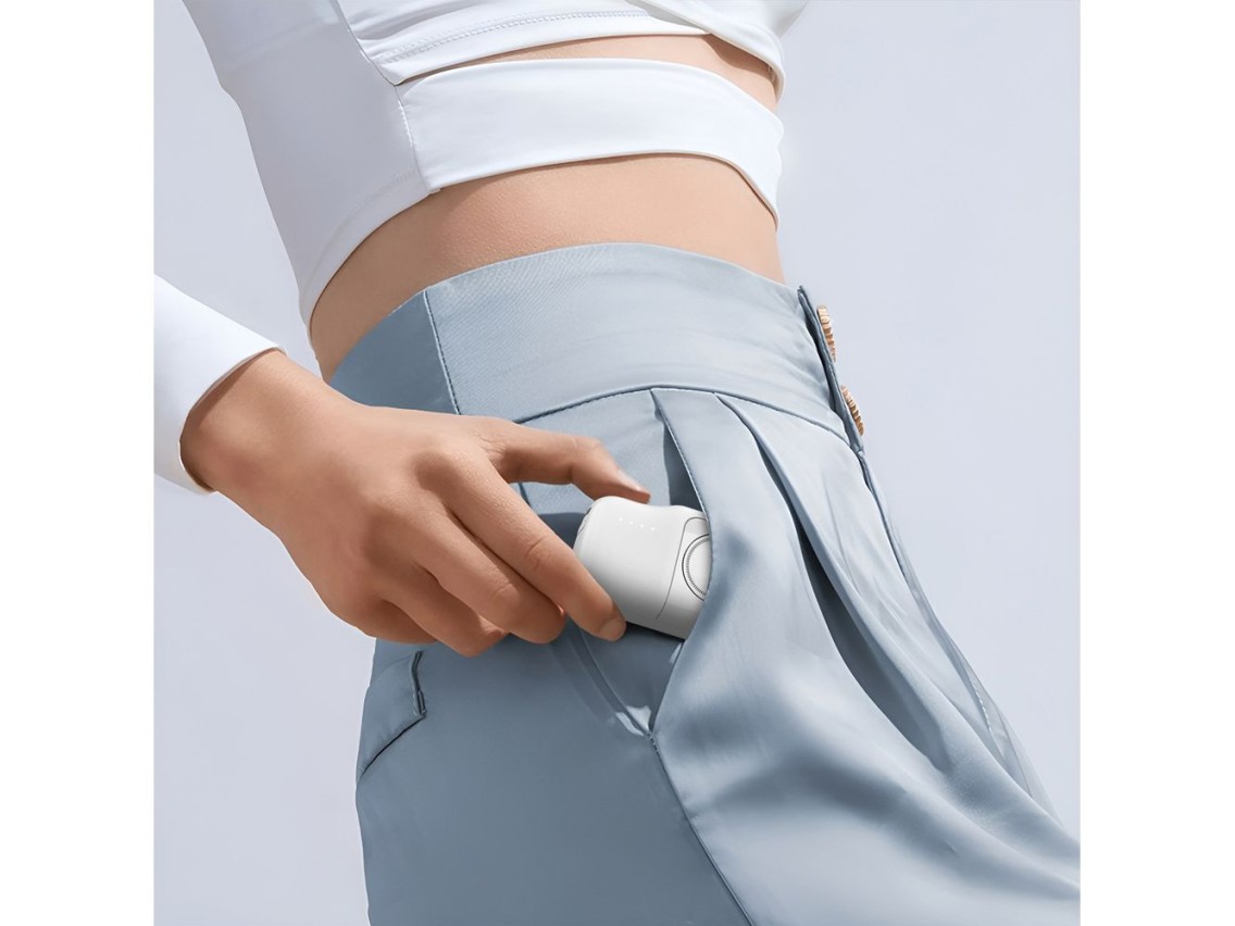 Mini batería externa Wozinsky WF16-YCS de 5000 mAh y 15 W con USB-C, cable USB-C integrado y cargado