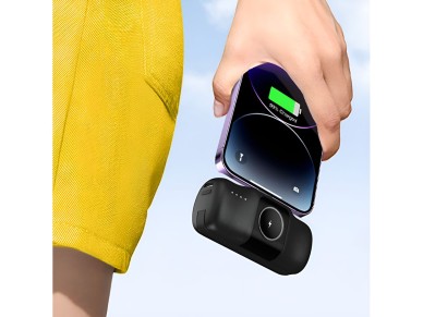 Wozinsky WF16-YLS 5000mAh 15W Lightning Mini Power Bank with Built-in USB-C Cable and Apple Watch Ch