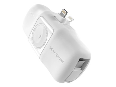 Wozinsky WF16-YLS 5000mAh 15W Lightning Mini Power Bank with Built-in USB-C Cable and Apple Watch Ch Wozinsky WF16-YLS 5000mAh 15W Lightning Mini Power Bank with Built-in USB-C Cable and Apple Watch Ch