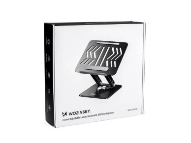 Suporte Wozinsky WRS-CPY84SB 360 em alumínio para laptop e tablet + suporte para smartphone grátis - Suporte Wozinsky WRS-CPY84SB 360 em alumínio para laptop e tablet + suporte para smartphone grátis -
