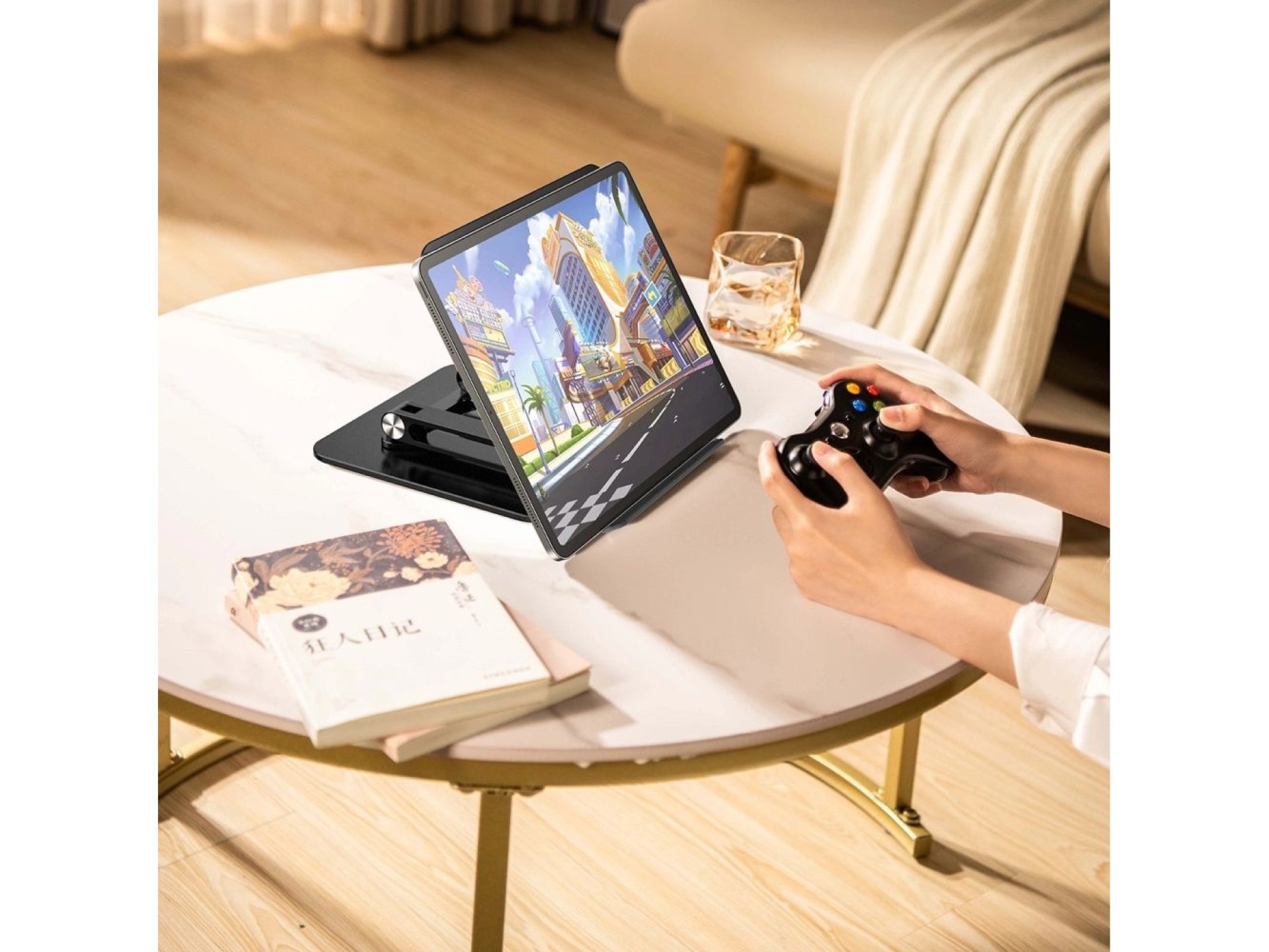 Wozinsky WRS-CPY84SB 360 Aluminum Laptop and Tablet Stand + Free Smartphone Stand - Black