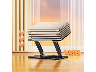 Suporte Wozinsky WRS-CPY84SB 360 em alumínio para laptop e tablet + suporte para smartphone grátis - Suporte Wozinsky WRS-CPY84SB 360 em alumínio para laptop e tablet + suporte para smartphone grátis -