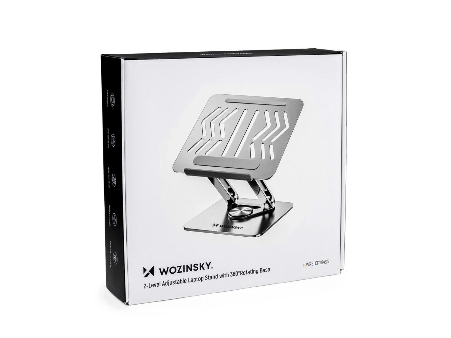 Wozinsky WRS-CPY84SS Aluminum Laptop and Tablet Stand + Free Smartphone Stand - Silver