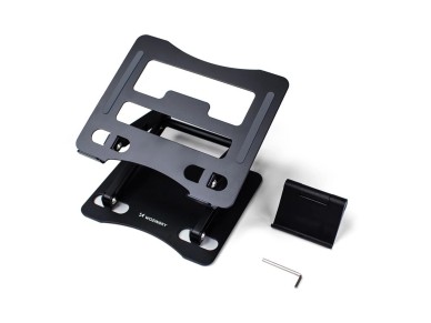 Wozinsky WRS-CPY75DSB Aluminum Laptop and Tablet Stand + Free Smartphone Stand - Black Wozinsky WRS-CPY75DSB Aluminum Laptop and Tablet Stand + Free Smartphone Stand - Black