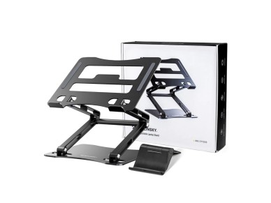 Wozinsky WRS-CPY75DSB Aluminum Laptop and Tablet Stand + Free Smartphone Stand - Black Wozinsky WRS-CPY75DSB Aluminum Laptop and Tablet Stand + Free Smartphone Stand - Black