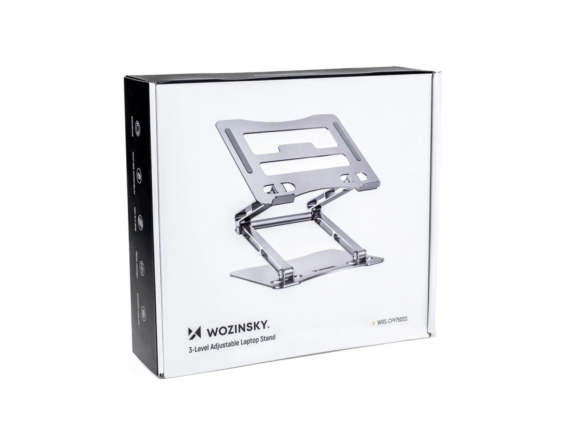 Wozinsky WRS-CPY75DSS Aluminum Laptop and Tablet Stand + Free Smartphone Stand - Silver