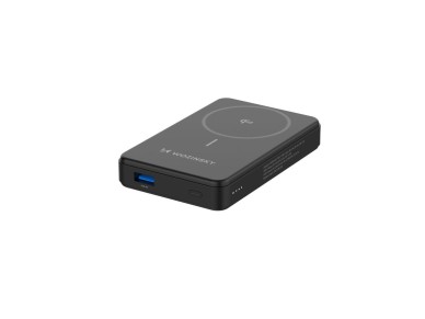 Powerbank Wozinsky WLWP-10KA0Y3S 22.5W PD Qi2 10000 mAh, com suporte, 1x USB-A, 1x USB-C - preto