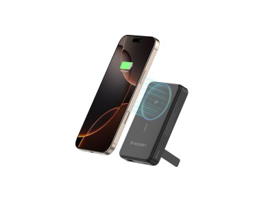 Powerbank Wozinsky WLWP-10KA0Y3S 22.5W PD Qi2 10000 mAh, with stand, 1x USB-A, 1x USB-C - black Powerbank Wozinsky WLWP-10KA0Y3S 22.5W PD Qi2 10000 mAh, with stand, 1x USB-A, 1x USB-C - black