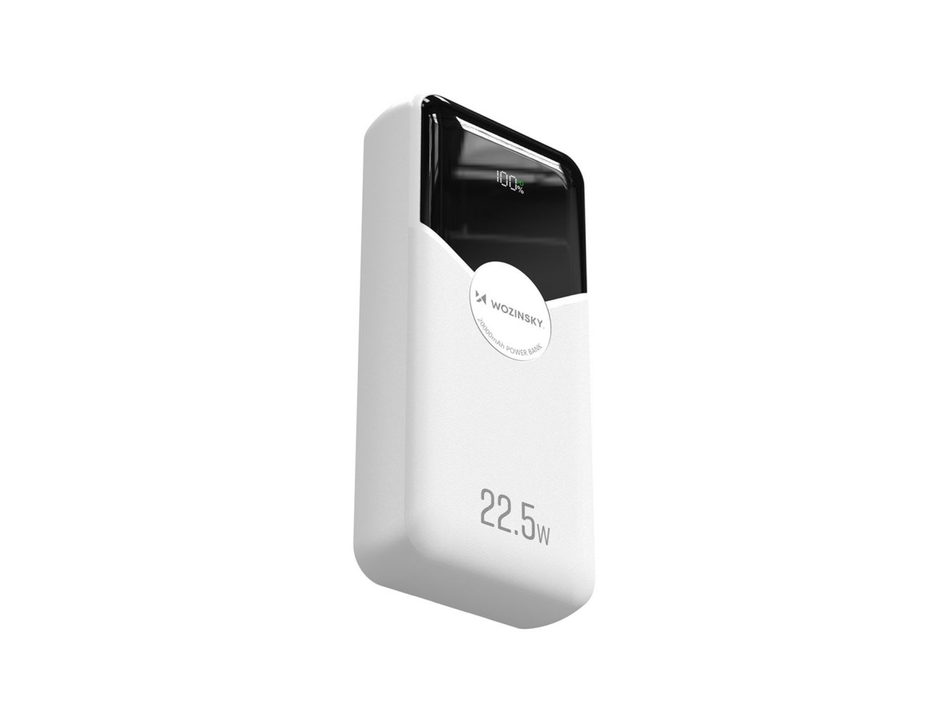 Powerbank Wozinsky WFC-15W de 20000 mAh y 22,5 W PD20W con cables Lightning y USB-C integrados - Bla