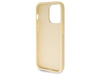 Guess GUHCP14LHG4SGD case for iPhone 14 Pro - gold Glitter Script Big 4G