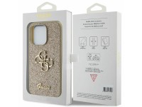 Funda Guess Glitter Script Big 4G para iPhone 15 Pro - Dorada Funda Guess Glitter Script Big 4G para iPhone 15 Pro - Dorada