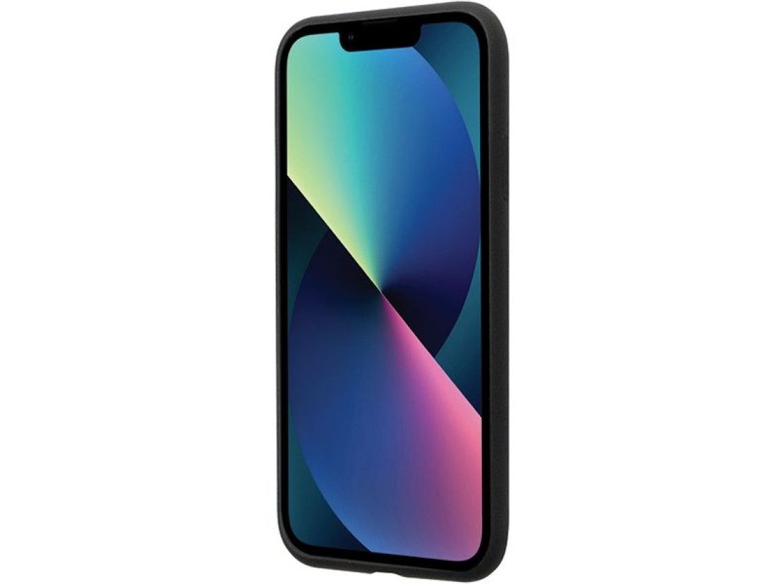 Funda Guess GUHCN614DGPK para iPhone 11 / Xr - Silicona negra con logo y pedrería 4G