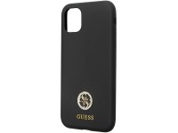 Funda Guess GUHCN614DGPK para iPhone 11 / Xr - Silicona negra con logo y pedrería 4G Funda Guess GUHCN614DGPK para iPhone 11 / Xr - Silicona negra con logo y pedrería 4G