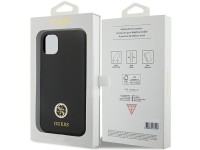 Funda Guess GUHCN614DGPK para iPhone 11 / Xr - Silicona negra con logo y pedrería 4G Funda Guess GUHCN614DGPK para iPhone 11 / Xr - Silicona negra con logo y pedrería 4G