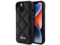 Guess Quilted Metal Logo case for iPhone 15 - black Guess Quilted Metal Logo case for iPhone 15 - black