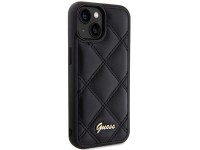 Guess Quilted Metal Logo case for iPhone 15 - black Guess Quilted Metal Logo case for iPhone 15 - black