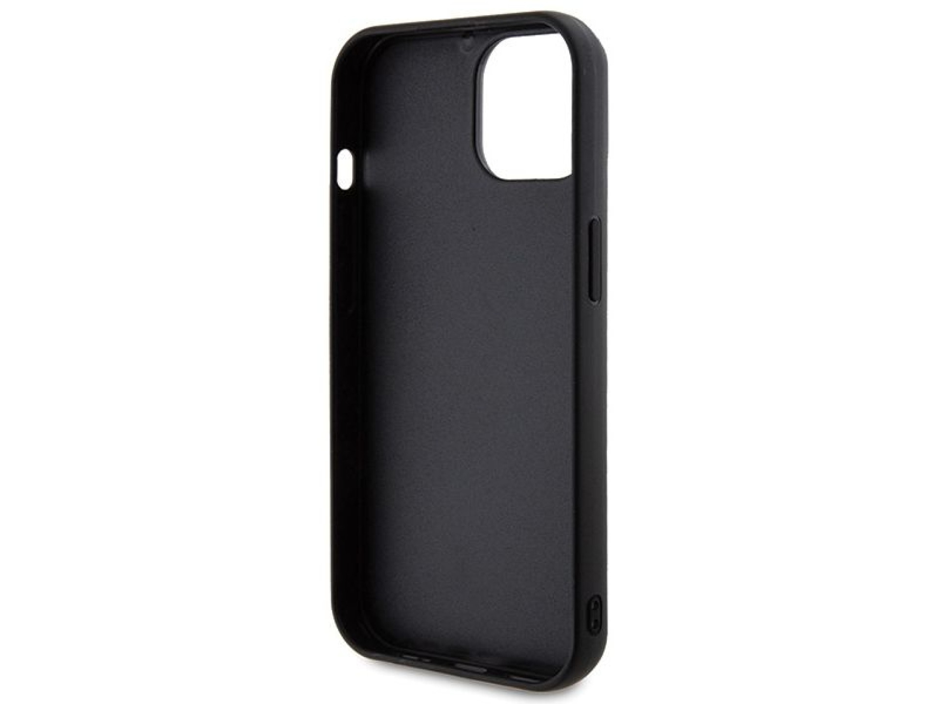 Guess Quilted Metal Logo case for iPhone 15 - black