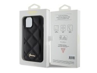 Guess Quilted Metal Logo case for iPhone 15 - black Guess Quilted Metal Logo case for iPhone 15 - black