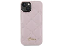 Capa Guess com logo metálico acolchoado para iPhone 15 - rosa Capa Guess com logo metálico acolchoado para iPhone 15 - rosa