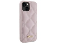 Capa Guess com logo metálico acolchoado para iPhone 15 - rosa Capa Guess com logo metálico acolchoado para iPhone 15 - rosa