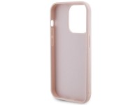 Capa Guess Quilted Metal Logo para iPhone 15 Pro - rosa Capa Guess Quilted Metal Logo para iPhone 15 Pro - rosa