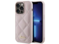 Guess Quilted Metal Logo case for iPhone 15 Pro Max - pink Guess Quilted Metal Logo case for iPhone 15 Pro Max - pink