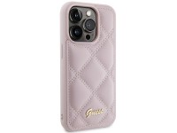 Guess Quilted Metal Logo case for iPhone 15 Pro Max - pink Guess Quilted Metal Logo case for iPhone 15 Pro Max - pink