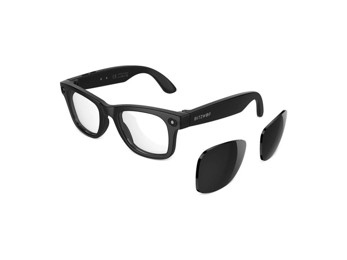 Óculos de Sol Inteligentes BlitzWolf BW-AG1 Pro com Inteligência Artificial e Lentes Intercambiáveis