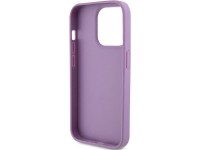 Guess Leather 4G Stamped case for iPhone 15 Pro - purple Guess Leather 4G Stamped case for iPhone 15 Pro - purple