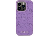 Guess Leather 4G Stamped case for iPhone 15 Pro Max - purple Guess Leather 4G Stamped case for iPhone 15 Pro Max - purple