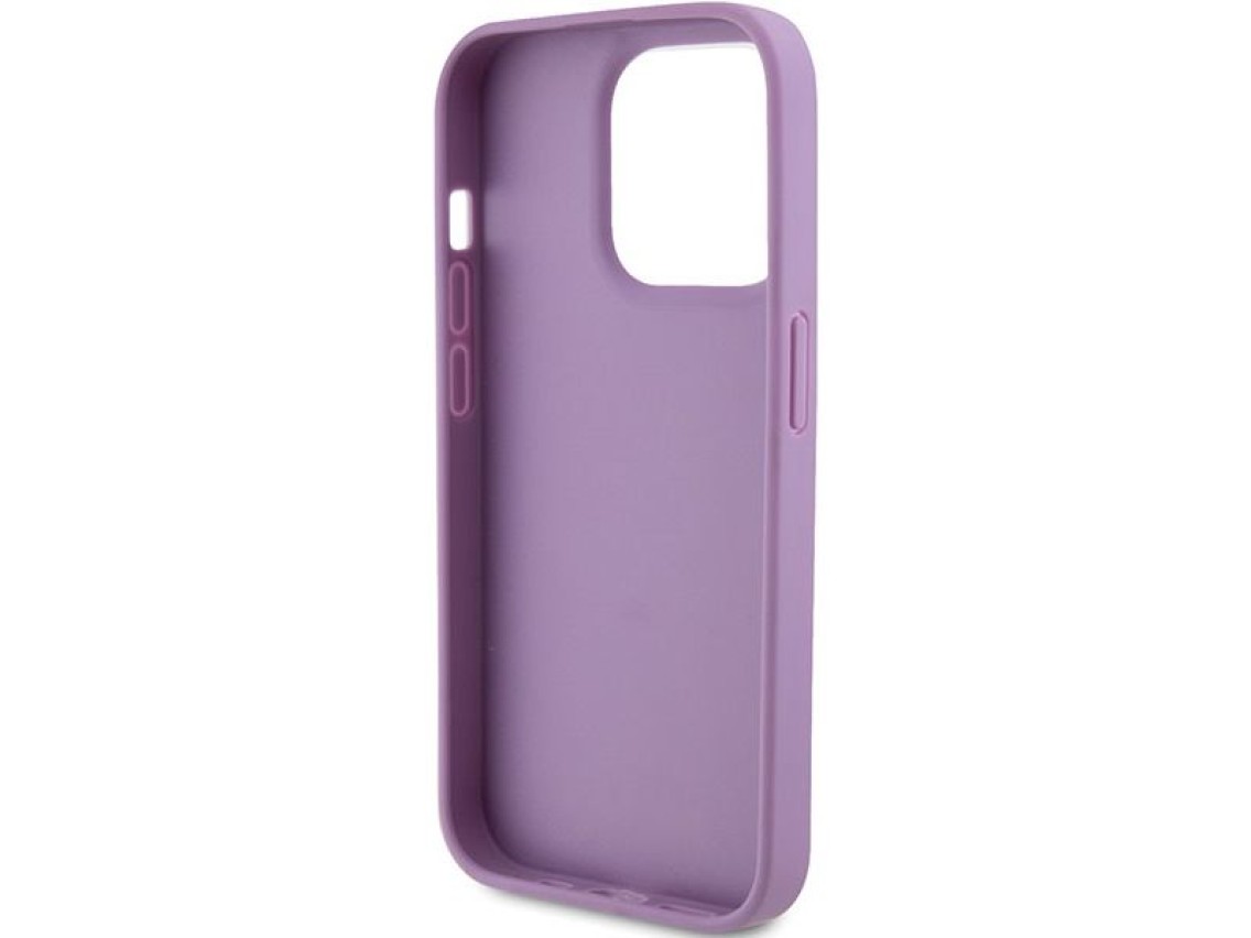 Guess Leather 4G Stamped case for iPhone 15 Pro Max - purple