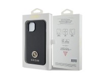 Capa rígida preta/preta Guess GUHCP15MPS4DGPK para iPhone 15 Plus de 6,7 polegadas com logotipo metá Capa rígida preta/preta Guess GUHCP15MPS4DGPK para iPhone 15 Plus de 6,7 polegadas com logotipo metá