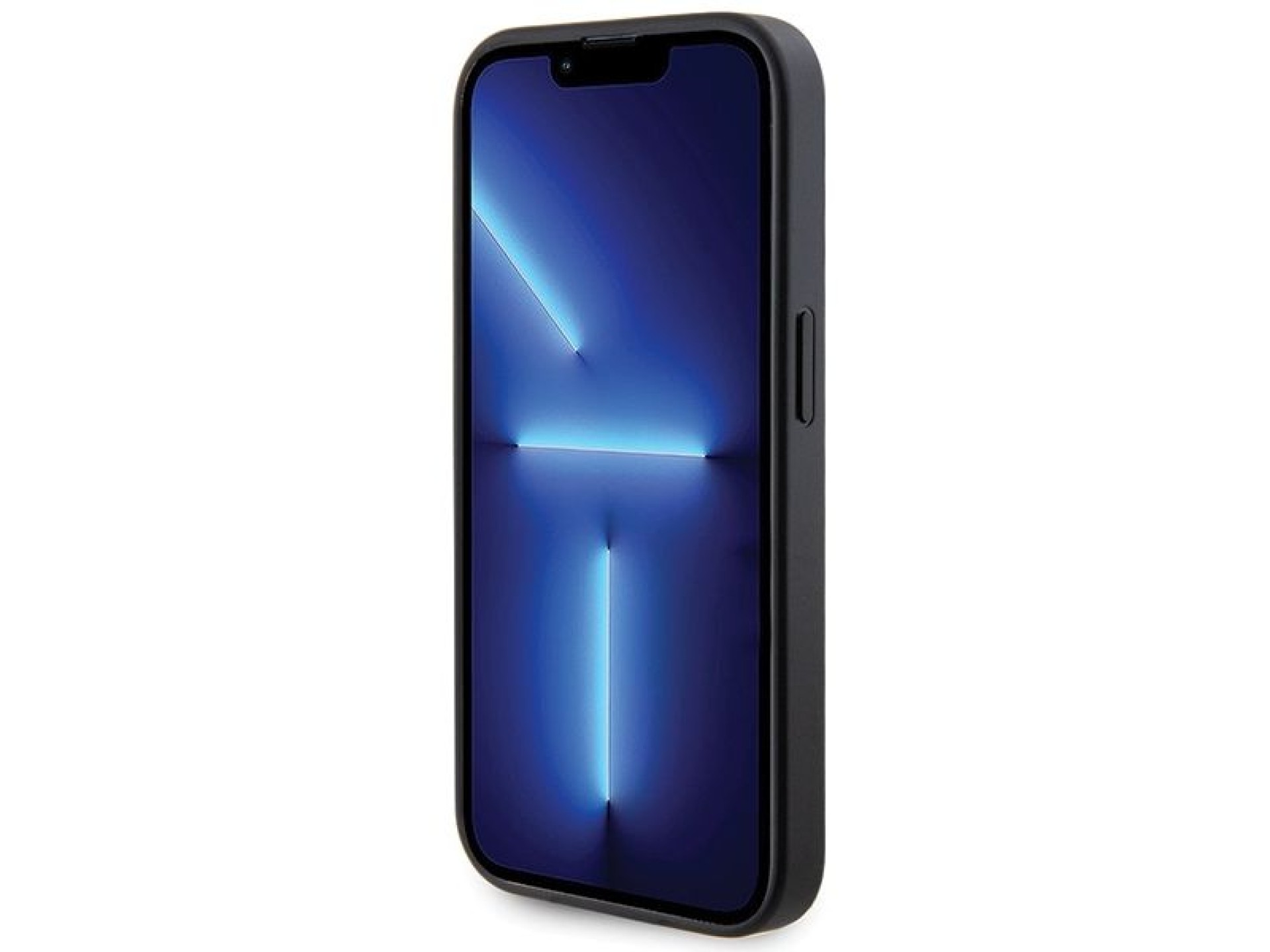 Capa rígida preta/preta Guess GUHCP15LPS4DGPK para iPhone 15 Pro de 6,1 polegadas com logotipo metál