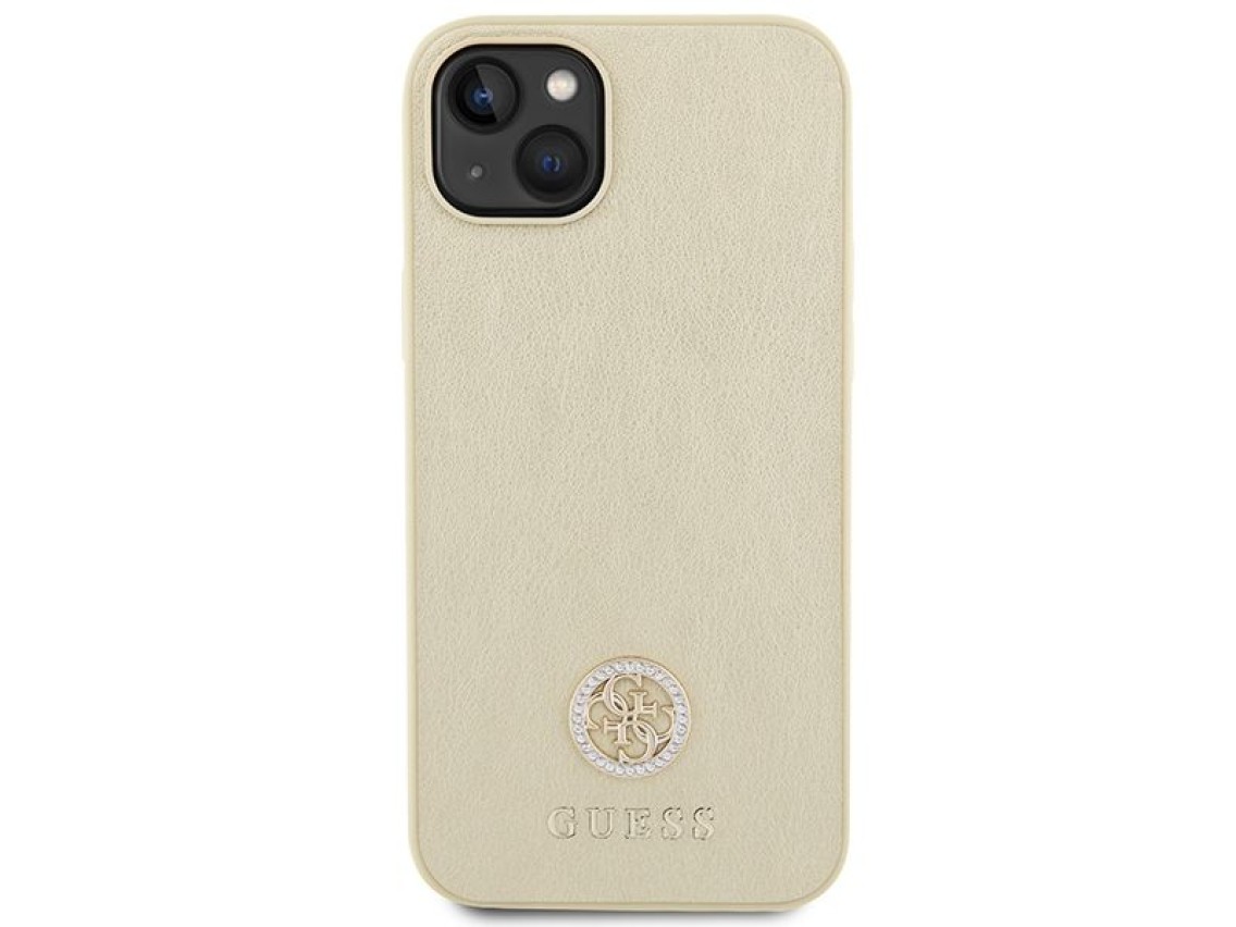 Capa rígida dourada/dourada com logotipo Strass Metal