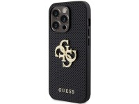 Funda Guess de piel perforada con logo brillante 4G para iPhone 15 Pro - Negra Funda Guess de piel perforada con logo brillante 4G para iPhone 15 Pro - Negra